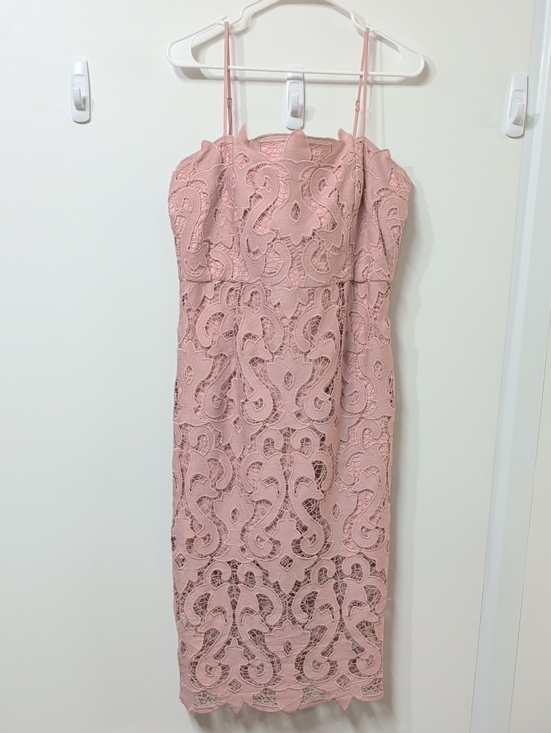 Bardot Dresses & Skirts - Bardot Pink Rose Lina Lace Sheath Dress Size 10